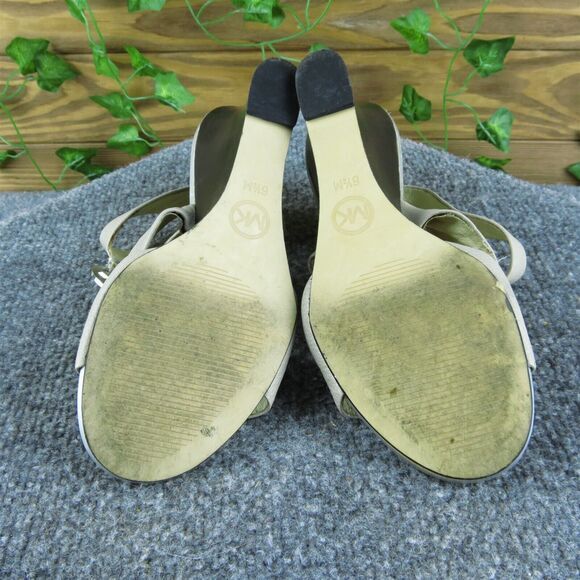 Michael Kors Women's Gladiator Beige Leather Size 6.5M Gently Used 2025 - Picture 7 of 7